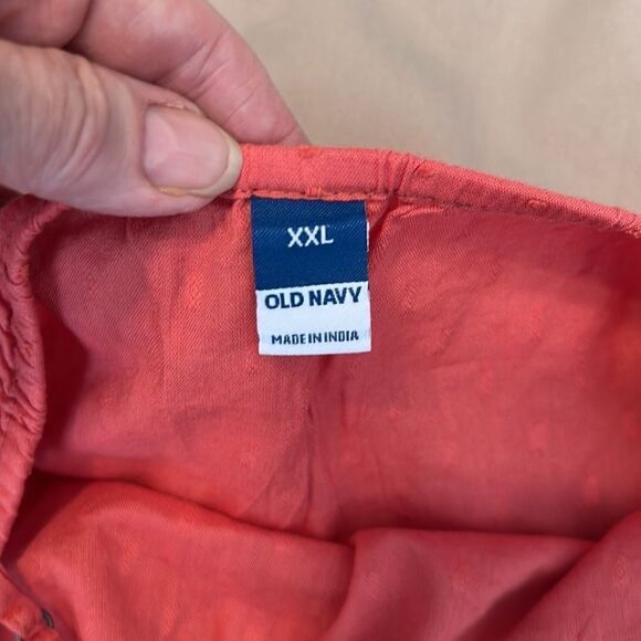 Old Navy NWT szXXL orange flowy tiered adjustable strap top - Picture 5 of 8